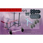 100 KG HOME GYM PACKAGE WEIGHT PLATES + MULTI 6 in 1 BENCH + RODS + GLOVES + GRIPPER